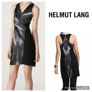 Authentic HELMUT LANG Silk ‘Vertebrae’ Asymm Dress